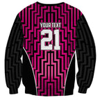Custom Basketball New Zealand Sweatshirt Pink Maori Ta Moko Indigenous - Aussie Hoodie