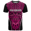 Custom Basketball New Zealand T Shirt Pink Maori Ta Moko Indigenous - Aussie Hoodie