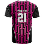 Custom Basketball New Zealand T Shirt Pink Maori Ta Moko Indigenous - Aussie Hoodie