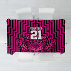 Custom Basketball New Zealand Tablecloth Pink Maori Ta Moko Indigenous - Aussie Hoodie