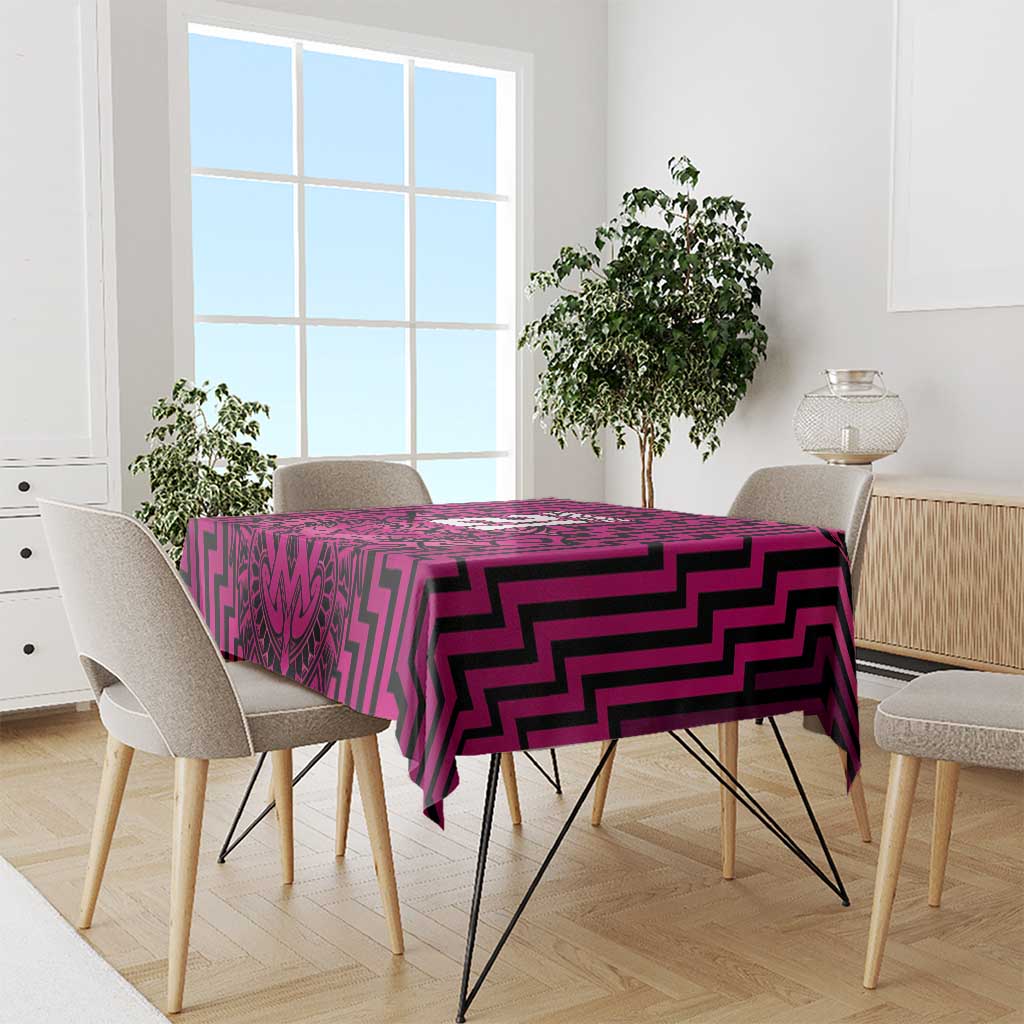 Custom Basketball New Zealand Tablecloth Pink Maori Ta Moko Indigenous - Aussie Hoodie
