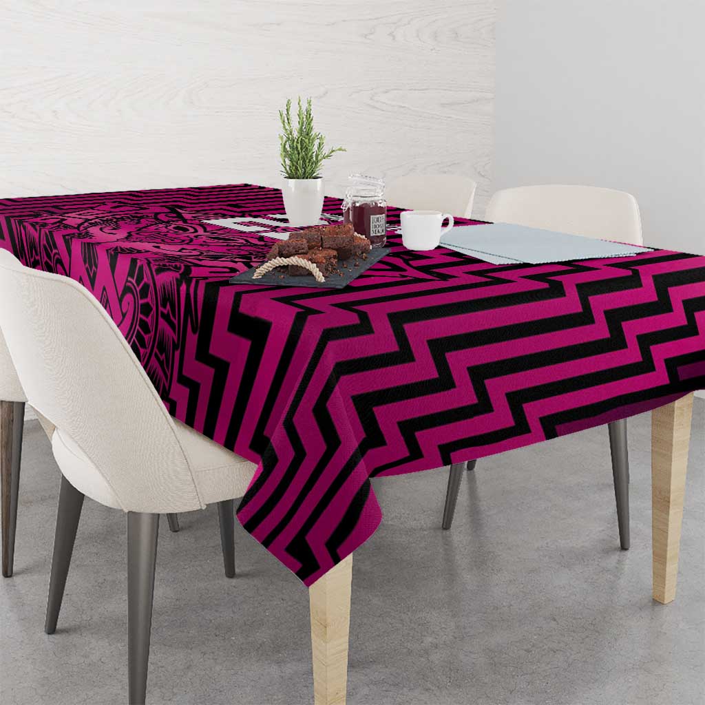 Custom Basketball New Zealand Tablecloth Pink Maori Ta Moko Indigenous - Aussie Hoodie