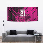 Custom Basketball New Zealand Tapestry Pink Maori Ta Moko Indigenous - Aussie Hoodie