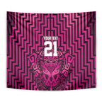 Custom Basketball New Zealand Tapestry Pink Maori Ta Moko Indigenous - Aussie Hoodie