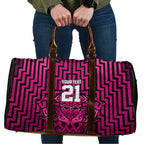 Custom Basketball New Zealand Travel Bag Pink Maori Ta Moko Indigenous - Aussie Hoodie