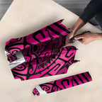 Custom Basketball New Zealand Umbrella Pink Maori Ta Moko Indigenous - Aussie Hoodie