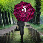 Custom Basketball New Zealand Umbrella Pink Maori Ta Moko Indigenous - Aussie Hoodie