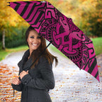 Custom Basketball New Zealand Umbrella Pink Maori Ta Moko Indigenous - Aussie Hoodie