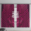Custom Basketball New Zealand Window Curtain Pink Maori Ta Moko Indigenous - Aussie Hoodie