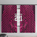 Custom Basketball New Zealand Window Curtain Pink Maori Ta Moko Indigenous - Aussie Hoodie