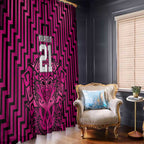 Custom Basketball New Zealand Window Curtain Pink Maori Ta Moko Indigenous - Aussie Hoodie