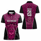 Custom Basketball New Zealand Women Polo Shirt Pink Maori Ta Moko Indigenous - Aussie Hoodie