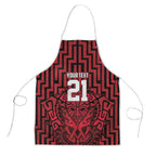 Custom Basketball New Zealand Apron Red Maori Ta Moko Indigenous - Aussie Hoodie