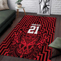 Custom Basketball New Zealand Area Rug Red Maori Ta Moko Indigenous - Aussie Hoodie
