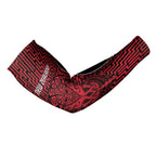 Custom Basketball New Zealand Arm Sleeves Red Maori Ta Moko Indigenous - Aussie Hoodie