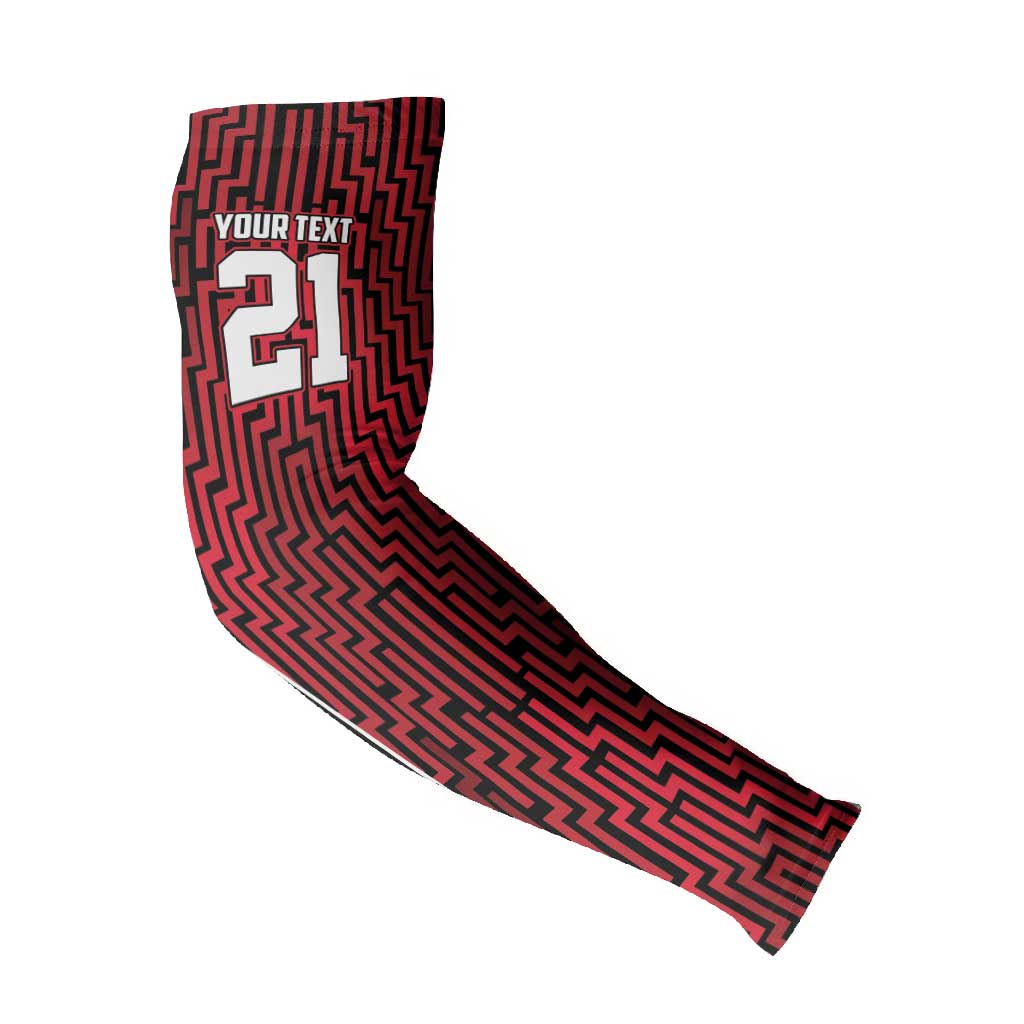 Custom Basketball New Zealand Arm Sleeves Red Maori Ta Moko Indigenous - Aussie Hoodie