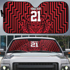 Custom Basketball New Zealand Auto Sun Shade Red Maori Ta Moko Indigenous - Aussie Hoodie