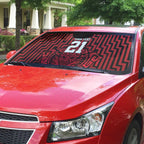 Custom Basketball New Zealand Auto Sun Shade Red Maori Ta Moko Indigenous - Aussie Hoodie