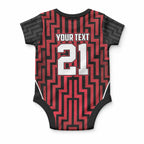 Custom Basketball New Zealand Baby Onesie Red Maori Ta Moko Indigenous