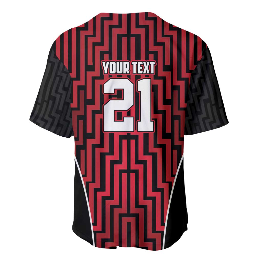 Custom Basketball New Zealand Baseball Jersey Red Maori Ta Moko Indigenous - Aussie Hoodie