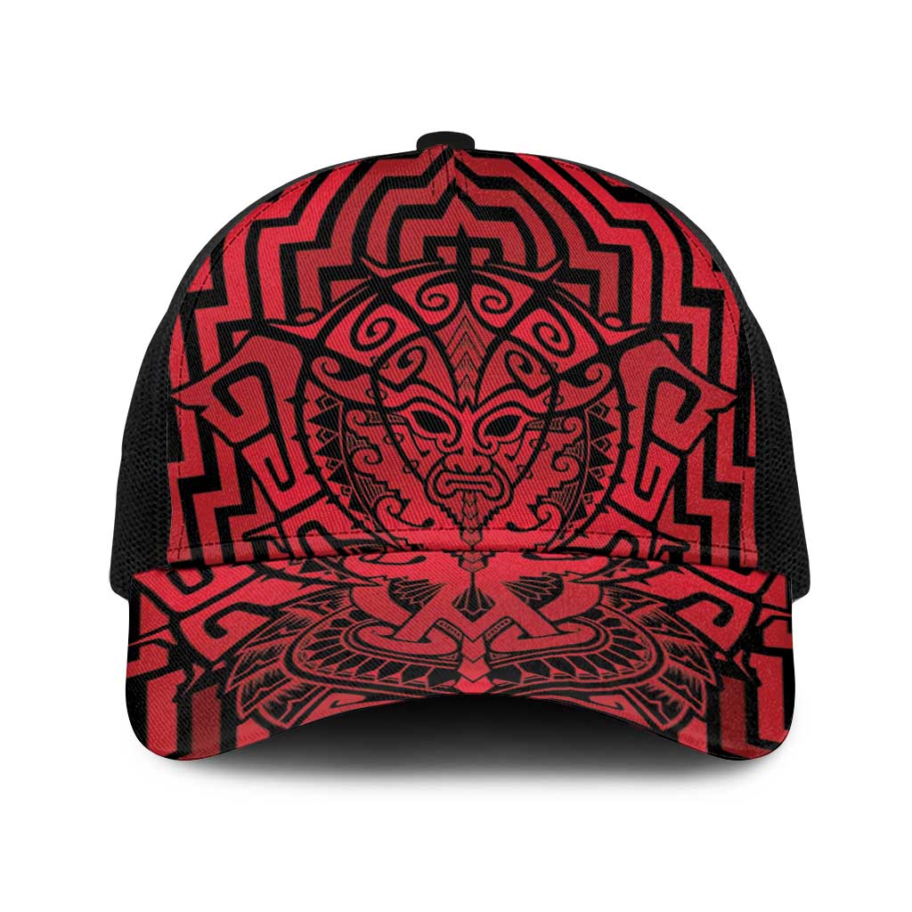 Basketball New Zealand Baseball Net Cap Red Maori Ta Moko Indigenous - Aussie Hoodie