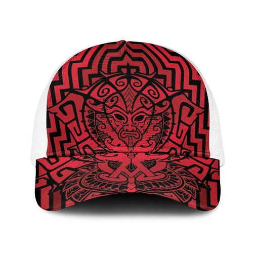 Basketball New Zealand Baseball Net Cap Red Maori Ta Moko Indigenous - Aussie Hoodie