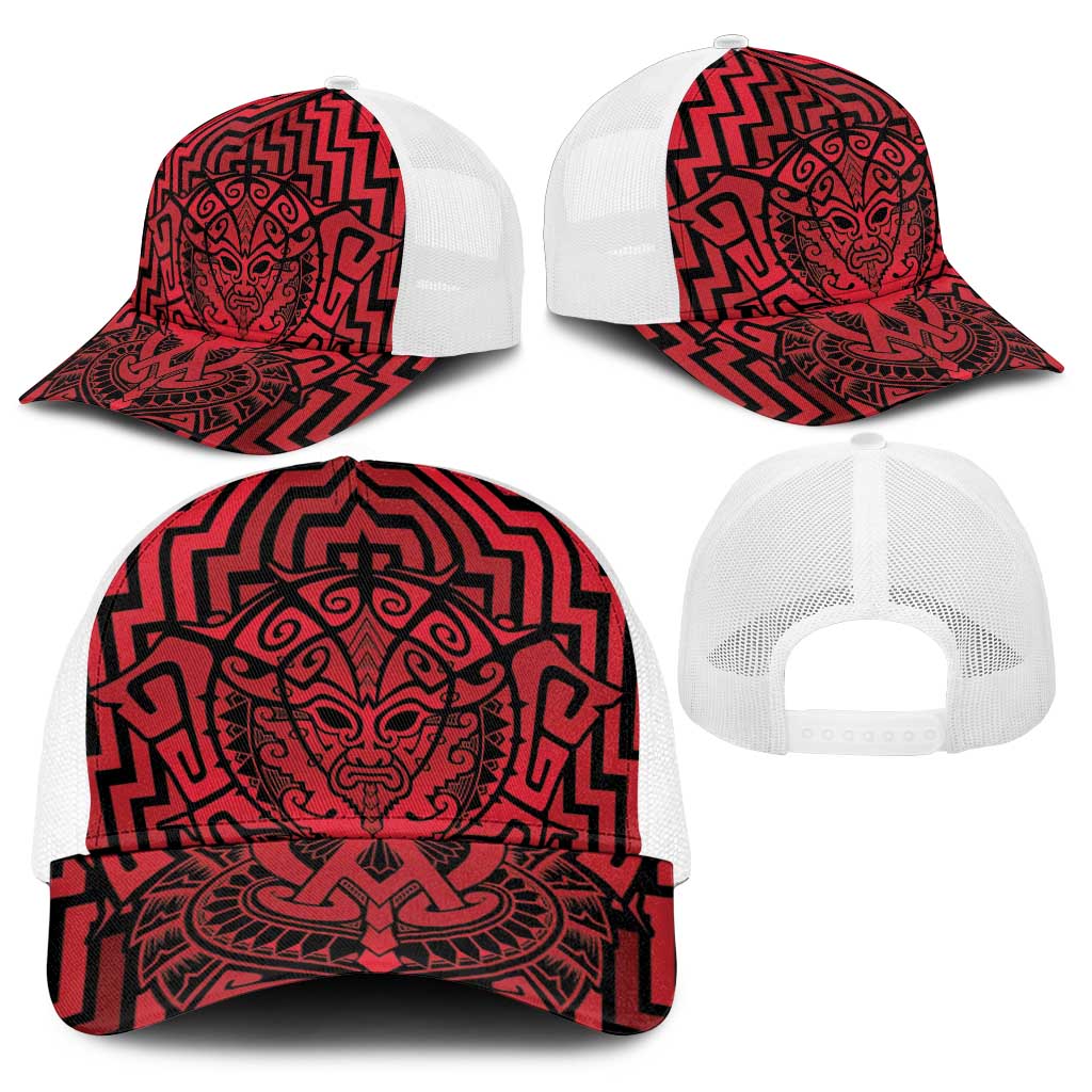 Basketball New Zealand Baseball Net Cap Red Maori Ta Moko Indigenous - Aussie Hoodie
