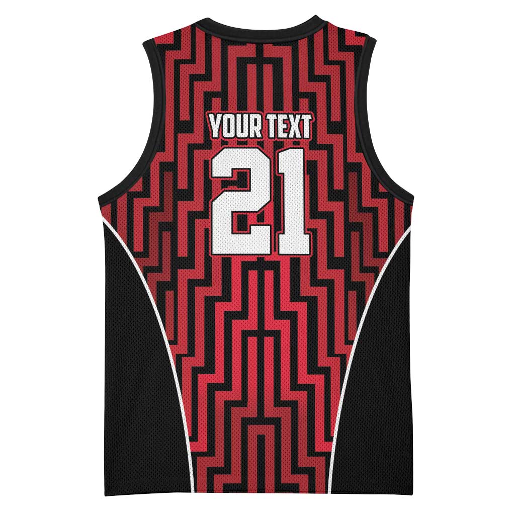 Custom Basketball New Zealand Basketball Jersey Red Maori Ta Moko Indigenous - Aussie Hoodie