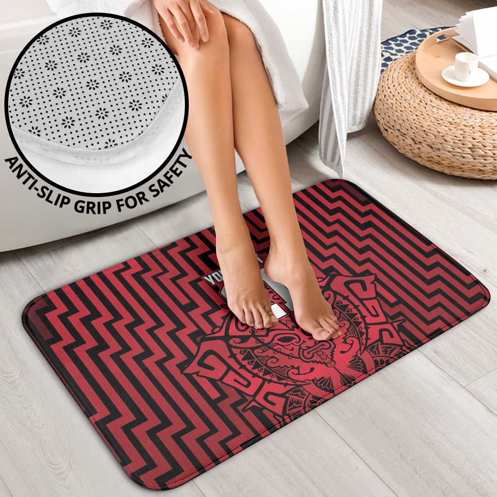 Custom Basketball New Zealand Bathroom Set Red Maori Ta Moko Indigenous - Aussie Hoodie