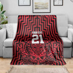 Custom Basketball New Zealand Blanket Red Maori Ta Moko Indigenous - Aussie Hoodie