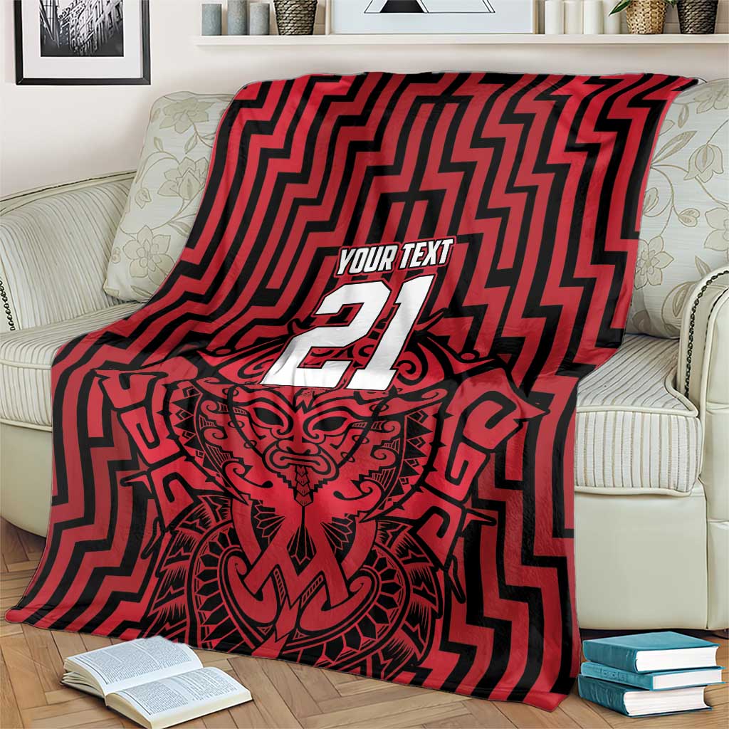 Custom Basketball New Zealand Blanket Red Maori Ta Moko Indigenous - Aussie Hoodie