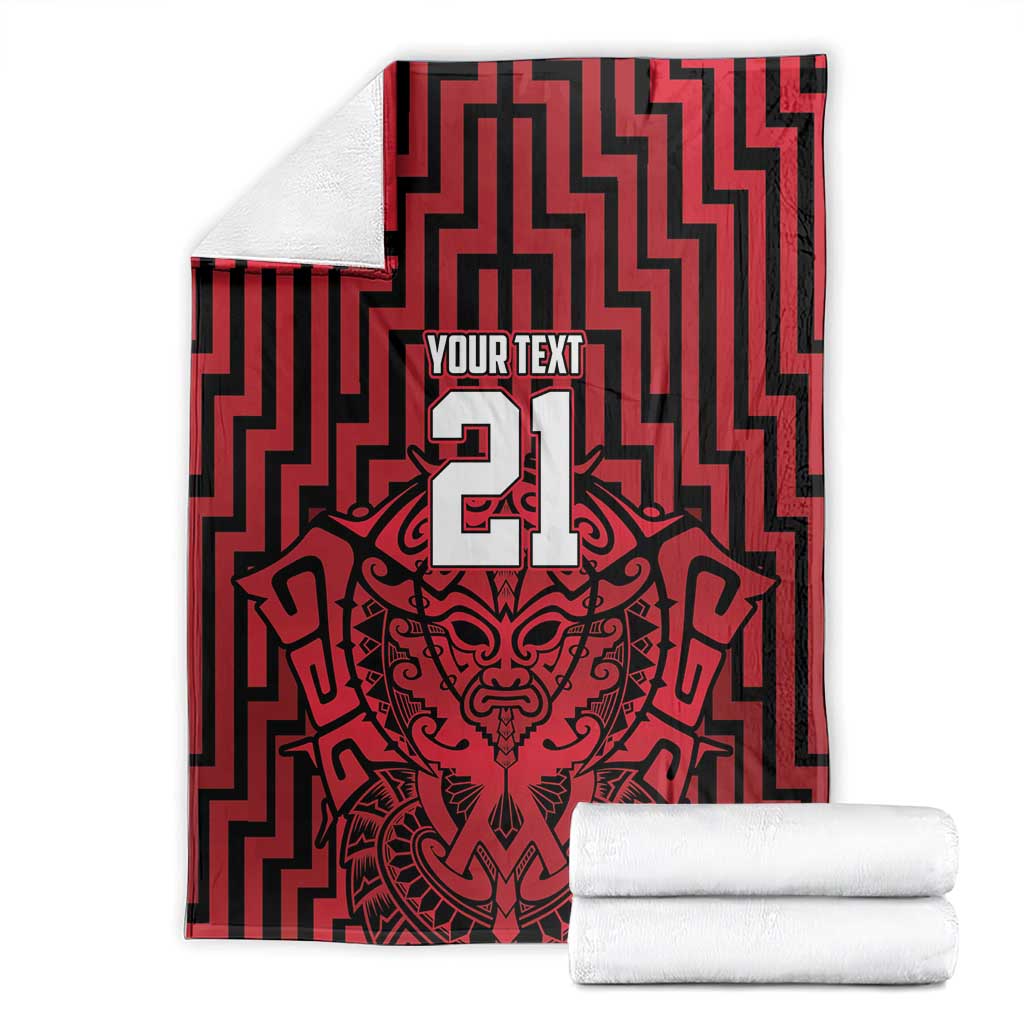 Custom Basketball New Zealand Blanket Red Maori Ta Moko Indigenous - Aussie Hoodie