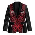 Custom Basketball New Zealand Blazer Red Maori Ta Moko Indigenous - Aussie Hoodie