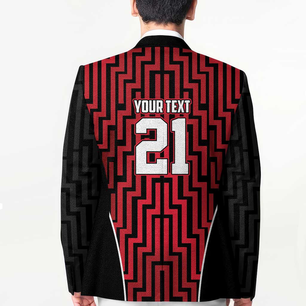 Custom Basketball New Zealand Blazer Red Maori Ta Moko Indigenous - Aussie Hoodie