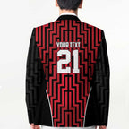 Custom Basketball New Zealand Blazer Red Maori Ta Moko Indigenous - Aussie Hoodie