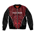 Custom Basketball New Zealand Bomber Jacket Red Maori Ta Moko Indigenous - Aussie Hoodie
