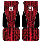 Custom Basketball New Zealand Car Mats Red Maori Ta Moko Indigenous - Aussie Hoodie