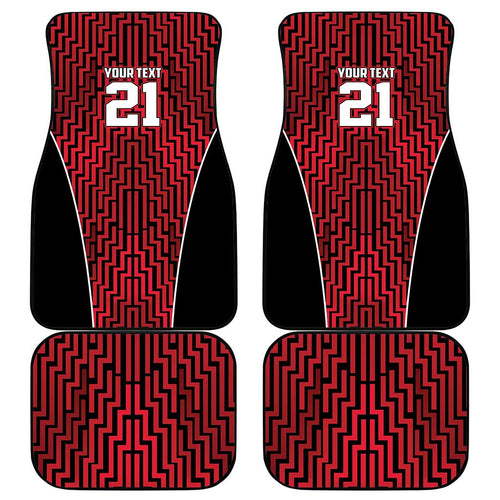 Custom Basketball New Zealand Car Mats Red Maori Ta Moko Indigenous - Aussie Hoodie