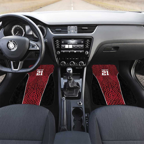 Custom Basketball New Zealand Car Mats Red Maori Ta Moko Indigenous - Aussie Hoodie