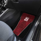 Custom Basketball New Zealand Car Mats Red Maori Ta Moko Indigenous - Aussie Hoodie