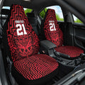 Custom Basketball New Zealand Car Seat Cover Red Maori Ta Moko Indigenous - Aussie Hoodie