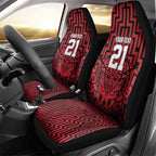 Custom Basketball New Zealand Car Seat Cover Red Maori Ta Moko Indigenous - Aussie Hoodie