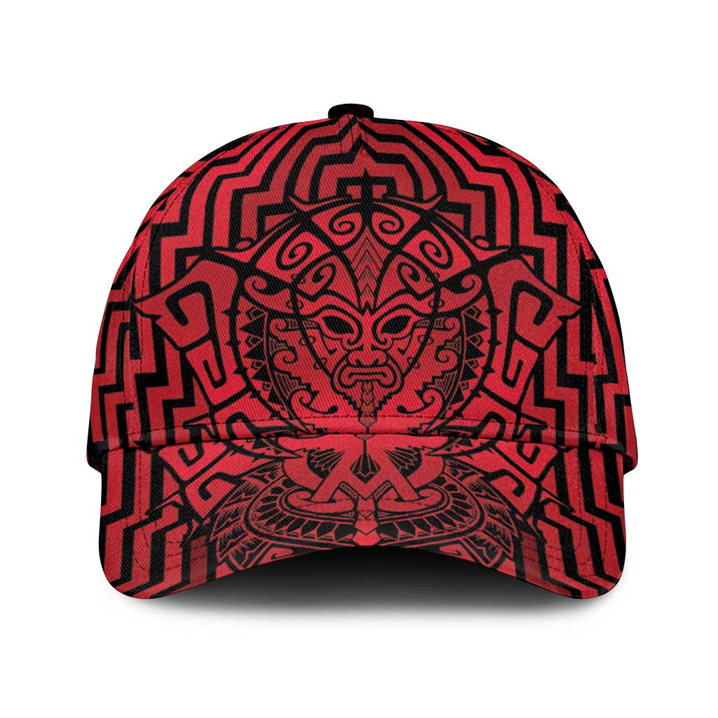 Basketball New Zealand Classic Cap Red Maori Ta Moko Indigenous - Aussie Hoodie