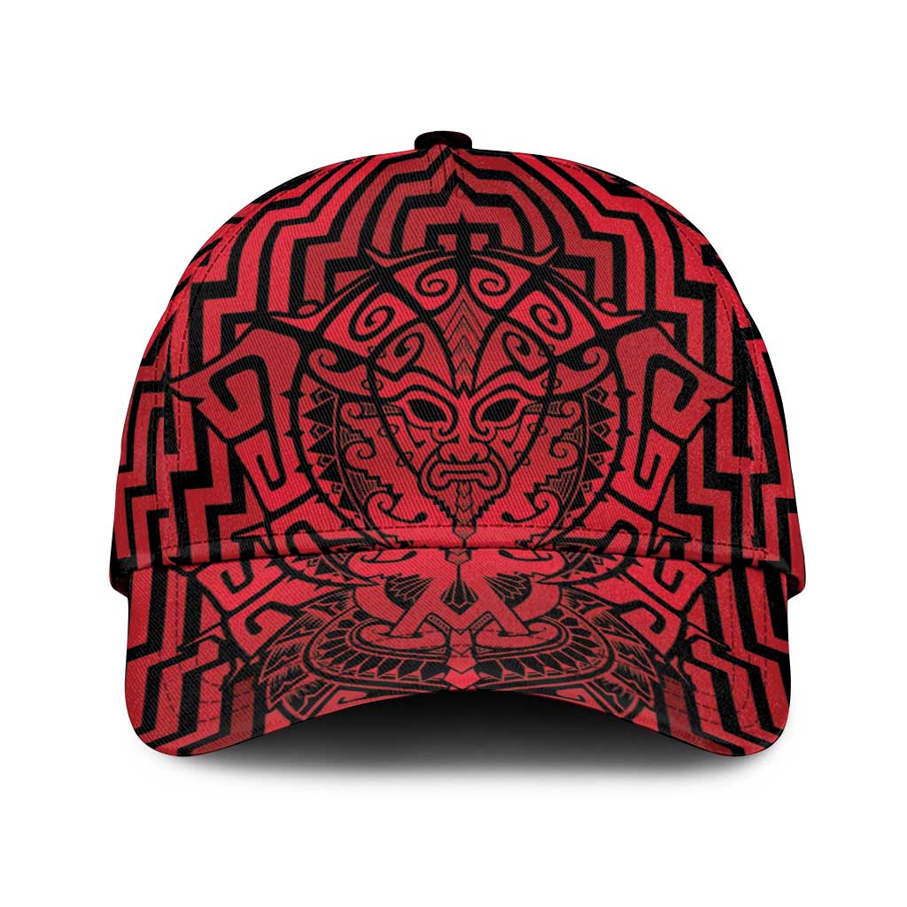 Basketball New Zealand Classic Cap Red Maori Ta Moko Indigenous - Aussie Hoodie