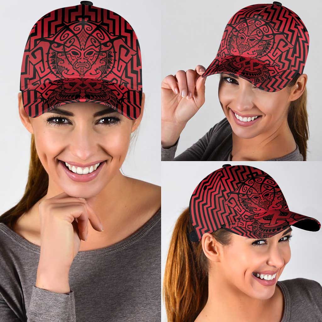 Basketball New Zealand Classic Cap Red Maori Ta Moko Indigenous - Aussie Hoodie