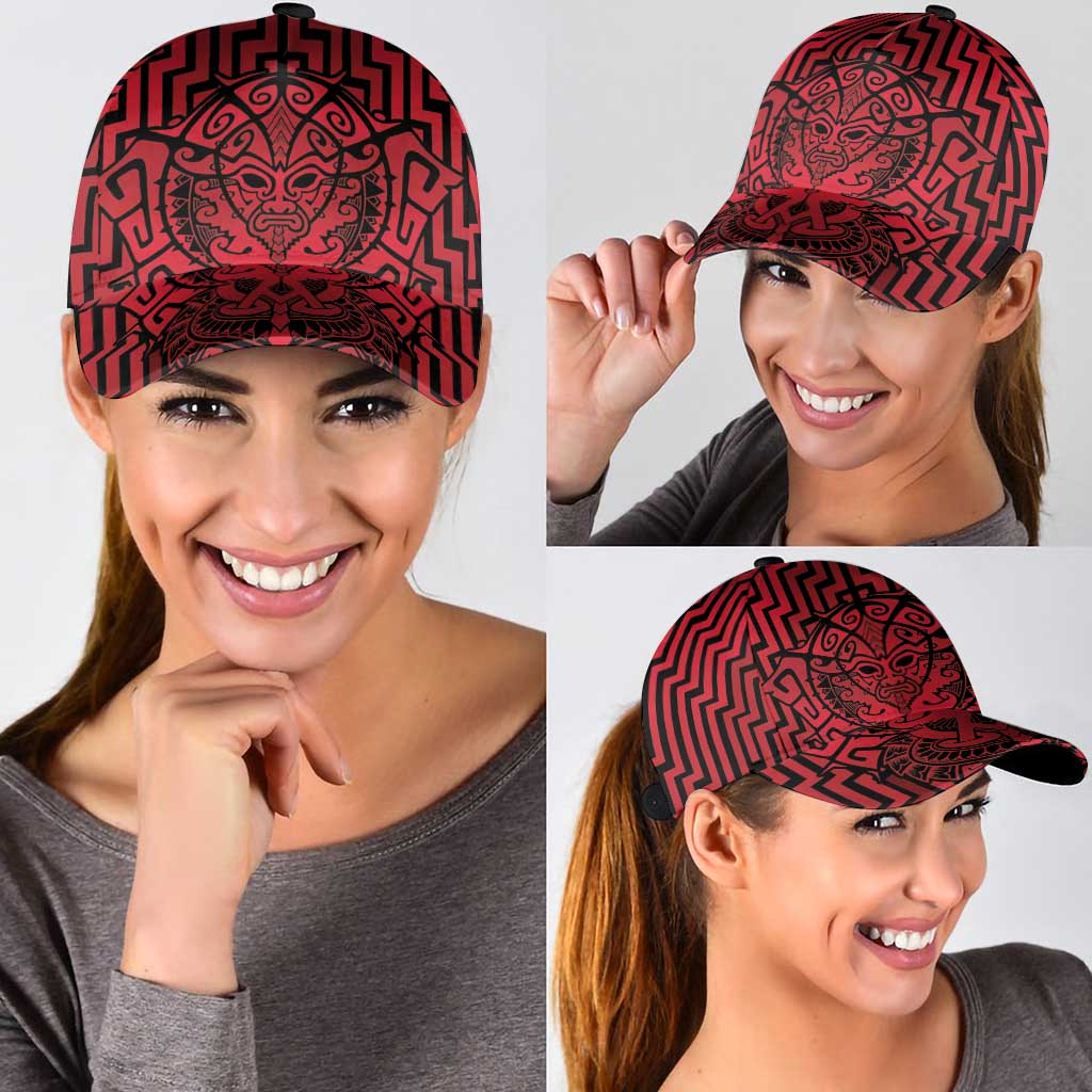 Basketball New Zealand Classic Cap Red Maori Ta Moko Indigenous - Aussie Hoodie