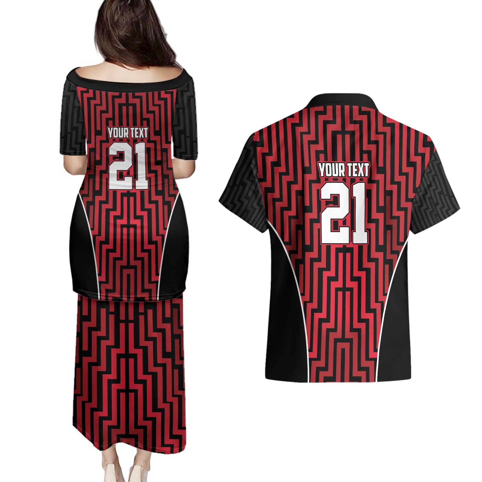 Custom Basketball New Zealand Couples Matching Puletasi and Hawaiian Shirt Red Maori Ta Moko Indigenous - Aussie Hoodie