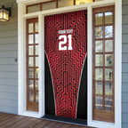 Custom Basketball New Zealand Door Cover Red Maori Ta Moko Indigenous - Aussie Hoodie