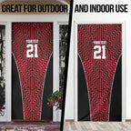 Custom Basketball New Zealand Door Cover Red Maori Ta Moko Indigenous - Aussie Hoodie