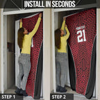 Custom Basketball New Zealand Door Cover Red Maori Ta Moko Indigenous - Aussie Hoodie